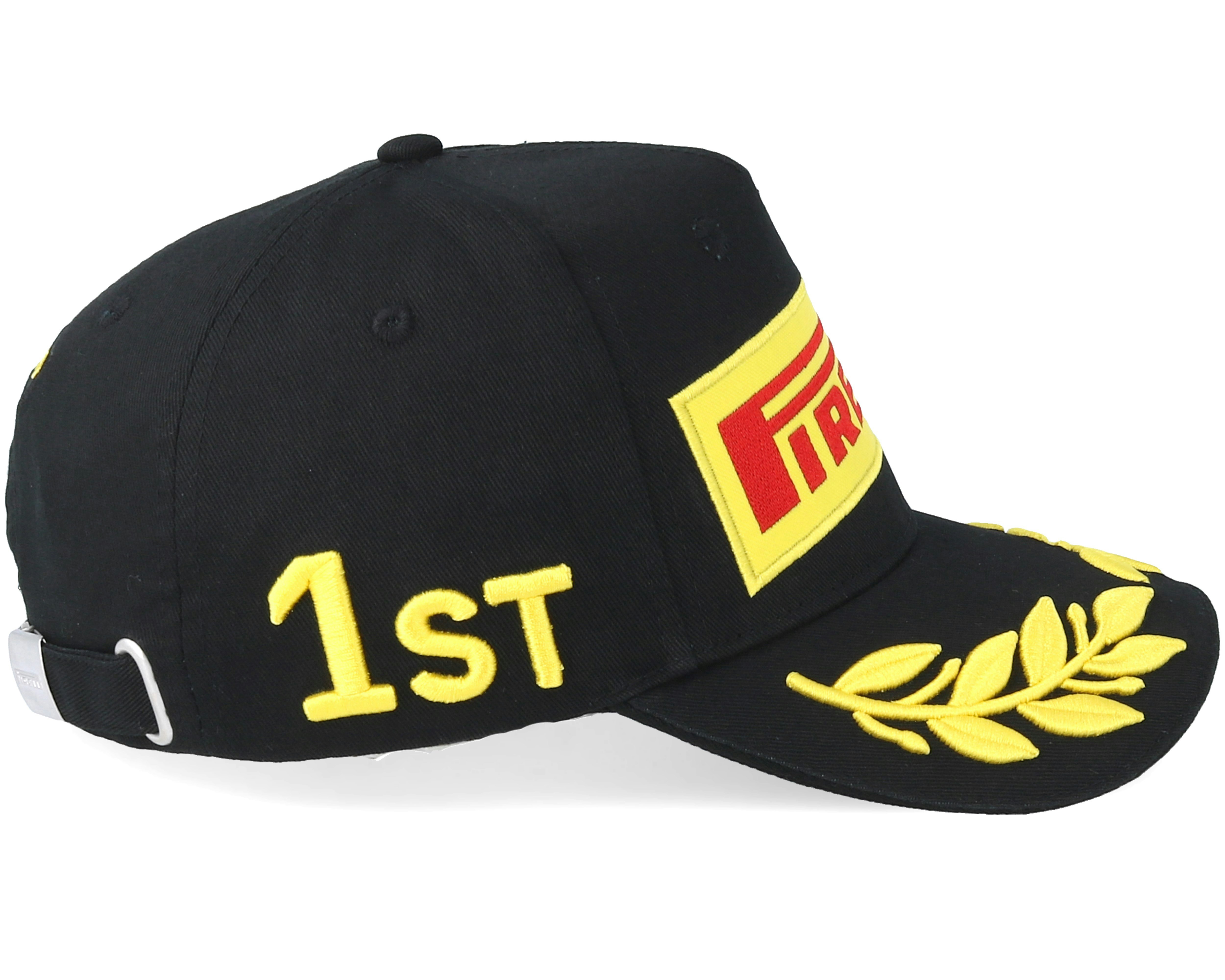 Pirelli Logo Podium Black Formula One Moto GP Peaked Baseball Cap One Size